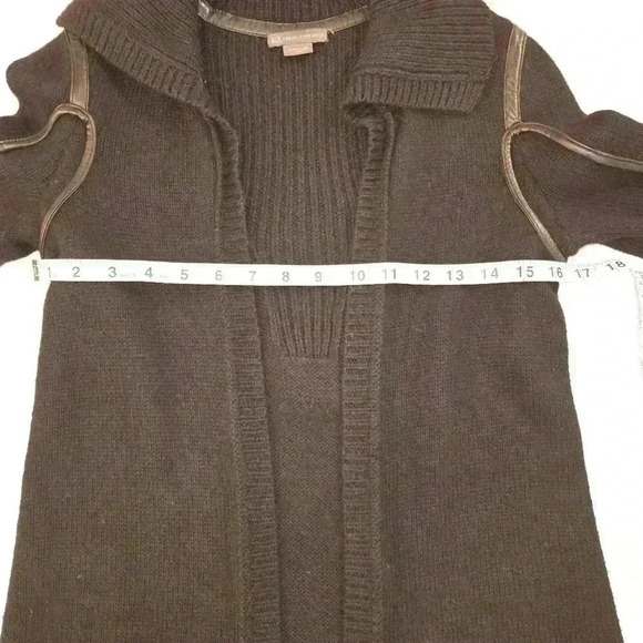 Armani Exchange Wool Alpaca Cotton Open Long Cardigan Black Womens Size XS - Picture 6 of 9